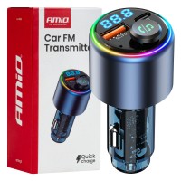 Amio - FM Transmitter Αυτοκινήτου 12/24V με 1xUSB Type-A και 1xUSB Type-C - 1 τεμ. (04655/AM) Φις Αναπτήρα americat.gr