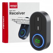 Amio - Bluetooth Δέκτης (Receiver) για Ασύρματη Μετάδοση Ήχου με υποδοχή Mini Jack 3.5mm για Αυτοκίνητα και Ηχοσυστήματα - 1 τεμ. (04658/AM) Φις Αναπτήρα americat.gr