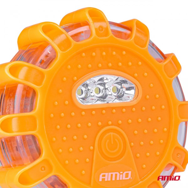 AMiO – Φως Ασφαλείας Έκτακτης Ανάγκης Μαγνητικό Επαναφορτιζόμενο 12 SMD LED Κόκκινο & 3 SMD Λευκό, Άμεση Σήμανση Κινδύνου και Φορητός Φωτισμός – 1 Τεμ. (04673/AM) Εκτακτη Ανάγκη americat.gr