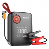 Amio - Φορητός Εκκινητής Μπαταρίας (Jump Starter) Mini με ενσωματωμένο Κομπρεσέρ Αέρα, Powerbank και Φακό LED τάση λειτουργίας 12V με χωρητικότητα 7,2Ah και μέγιστο ρεύμα εκκίνησης 600A για Επιβατικά Αυτοκίνητα - 1 τεμ. (04675/AM) Εκτακτη Ανάγκη americat.