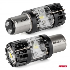 Amio – LED CSP P21/5W BAY15d Διπολικό 12V 66W 4800lm 6500K Full CANBUS για Στοπ & Θέσης Ισχυρό Φως – 1 Τεμ. (04689/AM) Με Κάλυκα americat.gr
