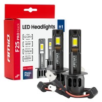 Amio - Λαμπτήρες LED F25 PRO Black Edition H1 68W 12-24V Full CAN Bus με Φωτεινότητα 7646lm σε Ψυχρό Λευκό 6000K για Επιβατικά Αυτοκίνητα & Φορτηγά - Σετ 2 τεμ. (04717/AM) Φωτισμός LED americat.gr
