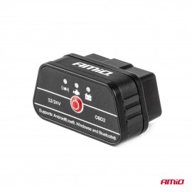 Amio - Διαγνωστικό Αυτοκινήτου OBD 2 τύπου ELM327 Bluetooth PIC25K80 τάση λειτουργίας 12V με ασύρματη σύνδεση για Επιβατικά Αυτοκίνητα - 1 τεμ. (04731/AM) Εκτακτη Ανάγκη americat.gr