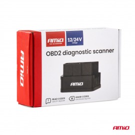 Amio - Διαγνωστικό Αυτοκινήτου OBD 2 τύπου ELM327 Bluetooth PIC25K80 τάση λειτουργίας 12V με ασύρματη σύνδεση για Επιβατικά Αυτοκίνητα - 1 τεμ. (04731/AM) Εκτακτη Ανάγκη americat.gr