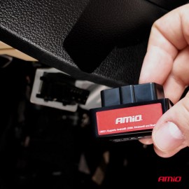 Amio - Διαγνωστικό Αυτοκινήτου OBD 2 τύπου ELM327 Bluetooth Mini τάση λειτουργίας 12V με ασύρματη σύνδεση για Επιβατικά Αυτοκίνητα - 1 τεμ. (04732/AM) Εκτακτη Ανάγκη americat.gr