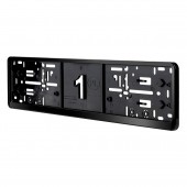 Amio - Πλαίσιο Πινακίδας Αυτοκινήτου 520x114mm Μαύρο Γυαλιστερό Piano Black για Εμπρός και Πίσω Πινακίδα - 1 τεμ. (04779/AM) Πινακίδες και Σήμανση americat.gr