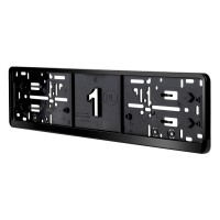 Amio - Πλαίσιο Πινακίδας Αυτοκινήτου 520x114mm Μαύρο Γυαλιστερό Piano Black για Εμπρός και Πίσω Πινακίδα - 1 τεμ. (04779/AM) Πινακίδες και Σήμανση americat.gr