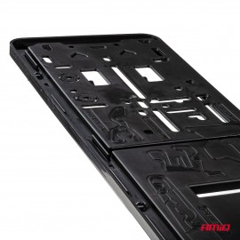 Amio - Πλαίσιο Πινακίδας Αυτοκινήτου 520x114mm Μαύρο Γυαλιστερό Piano Black για Εμπρός και Πίσω Πινακίδα - 1 τεμ. (04779/AM) Πινακίδες και Σήμανση americat.gr