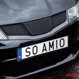 Amio - Πλαίσιο Πινακίδας Αυτοκινήτου 520x114mm Μαύρο Γυαλιστερό Piano Black για Εμπρός και Πίσω Πινακίδα - 1 τεμ. (04779/AM) Πινακίδες και Σήμανση americat.gr