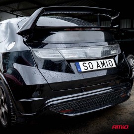 Amio - Πλαίσιο Πινακίδας Αυτοκινήτου 520x114mm Μαύρο Γυαλιστερό Piano Black για Εμπρός και Πίσω Πινακίδα - 1 τεμ. (04779/AM) Πινακίδες και Σήμανση americat.gr