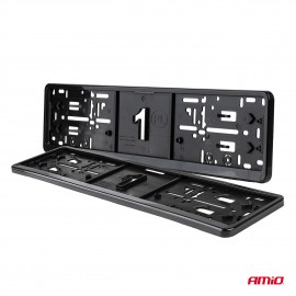 Amio - Πλαίσιο Πινακίδας Αυτοκινήτου 520x114mm Μαύρο Γυαλιστερό Piano Black για Εμπρός και Πίσω Πινακίδα - 1 τεμ. (04779/AM) Πινακίδες και Σήμανση americat.gr
