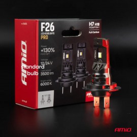 AMiO - Λάμπες LED F26 Pro Series H7/H18 12/24V 68W 2900-3550lm 6.000K Full Can-Bus Plug&Play - 2 Τεμ. (04872/AM) Λάμπες americat.gr