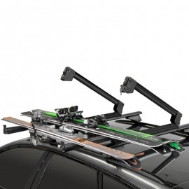 Menabo - Βάση Σκι Οροφής Αλουμινίου Yelo Black με Κλειδί για 6 Ζευγάρια Σκι ή 4 Snowboard για Ασφαλή Μεταφορά Φορτίου - 1 Σετ (14200/MB) Μεταφορά Σκι & Canoe Kayak americat.gr