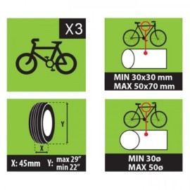 ΒΑΣΗ ΠΟΔΗΛΑΤΟΥ ΠΟΡΤ ΜΠΑΓΚΑΖ STEEL BIKE 3 ΓΙΑ 3 ΠΟΔΗΛΑΤΑ MENABO Βάσεις Πορτ Μπαγκάζ americat.gr
