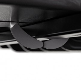 Menabo - Μπαγκαζιέρα Οροφής Mania 580 Duo Διπλό Άνοιγμα Black με Δαγκάνες Crab (Μαύρη / Γυαλιστερή 224,4x89x36,4cm) για Ασφαλή Μεταφορά Φορτίου - 1 Σετ (16910/MB) 580 Λίτρα americat.gr