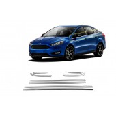 TRIM ΠΑΡΑΘΥΡΩΝ ΑΝΟΞΕΙΔΩΤΟ ΑΤΣΑΛΙ ΧΡΩΜΙΟ S-DIZAYN ΓΙΑ FORD FOCUS SEDAN 2011+ - 8 TEM. Διάφορα Διακοσμητικά Χρωμίου americat.gr