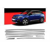 TRIM ΠΟΡΤ ΜΠΑΓΚΑΖ ΧΡΩΜΙΟ ΜΕΤΑΛΛΙΚΟ S-Dizayn ΓΙΑ PEUGEOT 3008 2016+- 8 Τεμ. Αυτοκόλλητα Προφίλ και Τριμ americat.gr