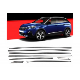 TRIM ΠΟΡΤ ΜΠΑΓΚΑΖ ΧΡΩΜΙΟ ΜΕΤΑΛΛΙΚΟ S-Dizayn ΓΙΑ PEUGEOT 3008 2016+- 8 Τεμ. Αυτοκόλλητα Προφίλ και Τριμ americat.gr