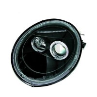 Φανάρια Μπροστινά Angel Eyes VW NEW BEETLE 10.98+ Μαύρα VW americat.gr