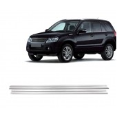 TRIM ΠΑΡΑΘΥΡΩΝ ΑΝΟΞΕΙΔΩΤΟ ΑΤΣΑΛΙ ΧΡΩΜΙΟ ΓΙΑ SUZUKI GRAND VITARA SUV S-DIZAYN - 4ΤΕΜ Αυτοκόλλητα Προφίλ και Τριμ americat.gr