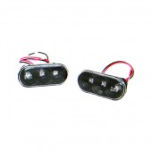 FORD FIESTA 02-08 / FOCUS 04-08 / SEAT IBIZA 02-08 / VW GOLF 3 91-97 ΦΛΑΣ ΦΤΕΡΟΥ ΜΑΥΡΟ+LED Ford americat.gr