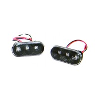 FORD FIESTA 02-08 / FOCUS 04-08 / SEAT IBIZA 02-08 / VW GOLF 3 91-97 ΦΛΑΣ ΦΤΕΡΟΥ ΜΑΥΡΟ+LED Ford americat.gr