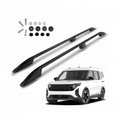 ΠΑΡΑΛΛΗΛΕΣ ΜΠΑΡΕΣ ΟΡΟΦΗΣ ΑΛΟΥΜΙΝΙΟΥ ΣΕ ΜΑΥΡΟ ΧΡΩΜΑ ELEGANCE ΓΙΑ FORD TRANSIT COURIER 2023+ ΜΕΓΙΣΤΟ ΒΑΡΟΣ ΦΟΡΤΙΟΥ 75KG OMTEC - 2 TEM. Παράλληλες Μπάρες Οροφής americat.gr