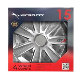 Amio - ΤΑΣΙΑ 15" VERSACO GTX SILVER CARBON -ΣΕΤ 4 ΤΕΜ. ΣΕ ΚΟΥΤΙ (2673/AM) ΤΑΣΙΑ 15 ΙΝΤΣΕΣ americat.gr