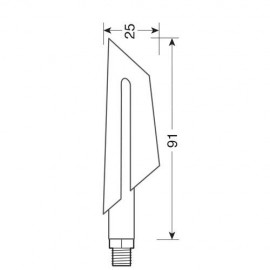 ΦΛΑΣ ΜΟΤΟ CICLON ΜΑΥΡΑ 12V SMD LED 91x25mm LED Φλας americat.gr