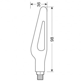 ΦΛΑΣ ΜΟΤΟ GLORY SQ ΜΑΥΡΑ 12V SMD LED 98x36mm LED Φλας americat.gr
