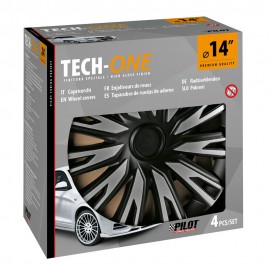 ΤΑΣΙΑ SHINKU SILVER/BLACK 14'' TECH-ONE ΜΑΥΡΟ/ΑΣΗΜΙ ΣΕΤ 4ΤΕΜ. Προϊόντα americat.gr