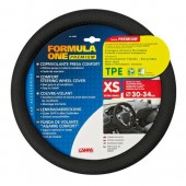 Lampa Κάλυμμα Τιμονιού Αυτοκινήτου Formula One Premium 30-34εκ. Άοσμο Αντιιδρωτικό Ευρείας κάλυψης¨Μαύρο 1-τεμ. (L3298.3) Διαμετρος 33-35 cm americat.gr