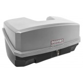 Μπαγκαζιέρα Κοτσαδόρου Nekkar Silver 300 σε ασημί με μαύρο χρώμα και ματ ανάγλυφη υφή για βάση ποδηλάτου κοτσαδόρου Race 3/4 Menabo - 1 τεμ. Βάσεις Κοτσαδόρου americat.gr