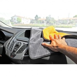 Lampa - Πανάκι για καθάρισμα - γυάλισμα - στέγνωμα με Microfibre (Μικροΐνες) Διπλής Όψης Premium (40x40 cm) - Γκρι / Πορτοκαλί - 1 τεμ. (L3716.5) Πανιά και Σφουγγάρια americat.gr