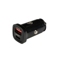 Lampa Φορτιστής Αναπτήρα με 2 Θύρες USB (Type-A + Type-C) 12/24V 18W Ultra Fast Charger - 1 τεμ. (L3871.8/T) Φορτιστές 12 και 24V americat.gr