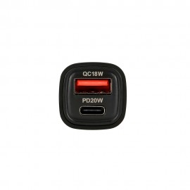 Lampa Φορτιστής Αναπτήρα με 2 Θύρες USB (Type-A + Type-C) 12/24V 18W Ultra Fast Charger - 1 τεμ. (L3871.8/T) Φορτιστές 12 και 24V americat.gr