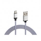 ΚΑΛΩΔΙΟ ΦΟΡΤΙΣΗΣ ΚΑΙ ΣΥΓΧΡΟΝΙΣΜΟΥ MICRO USB SUPER RESISTANT 100cm SILVER LINE Καλώδια americat.gr