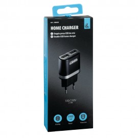 Lampa – Φορτιστής Πρίζας 220V σε 2 USB 5V 2.4A για Κινητά Smartphones Tablet Universal – 1 Τεμ. (L3894.9/T) Φορτιστές Σπιτιού americat.gr