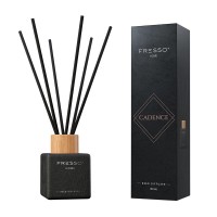 Fresso - Αρωματικό Χώρου με Στικ Cadence 100 ml Premium Home Reed Diffuser με FlowScent, Μαύρο Γυάλινο Μπουκάλι και Μαύρα Στικ από Fiberglass - 1 Τεμ. (390006/FRE) Αρωματικά americat.gr