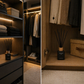 Fresso - Αρωματικό Χώρου με Στικ Cadence 100 ml Premium Home Reed Diffuser με FlowScent, Μαύρο Γυάλινο Μπουκάλι και Μαύρα Στικ από Fiberglass - 1 Τεμ. (390006/FRE) Αρωματικά americat.gr