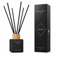 Fresso - Αρωματικό Χώρου με Στικ Amora 100 ml Premium Home Reed Diffuser με FlowScent, Μαύρο Γυάλινο Μπουκάλι και Μαύρα Στικ από Fiberglass - 1 Τεμ. (390013/FRE) Αρωματικά americat.gr