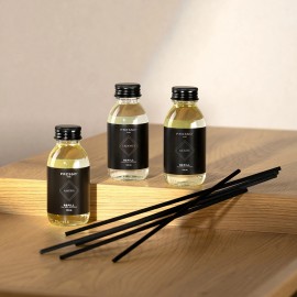 Fresso - Κιτ Αναπλήρωσης με Άρωμα Cadence 100 ml Premium Home Refill Kit και 6 Μαύρα Στικ από Fiberglass για Αρωματικό Χώρου Reed Diffuser - 1 Τεμ. (390037/FRE) Αρωματικά americat.gr