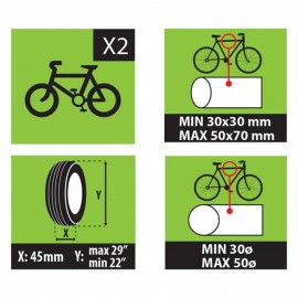ΒΑΣΗ ΠΟΔΗΛΑΤΟΥ ΠΟΡΤ ΜΠΑΓΚΑΖ STEEL BIKE ΓΙΑ 2 ΠΟΔΗΛΑΤΑ MENABO Βάσεις Πορτ Μπαγκάζ americat.gr