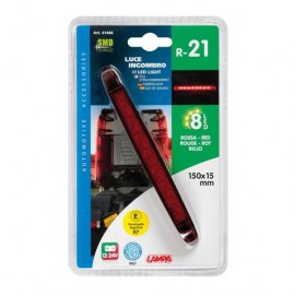 ΦΩΣ ΟΓΚΟΥ 8LED ΚΟΚΚΙΝΟ 12/24V 150mm ΑΔΙΑΒΡΟΧΟ 1ΤΕΜ. Φώτα Ογκου americat.gr