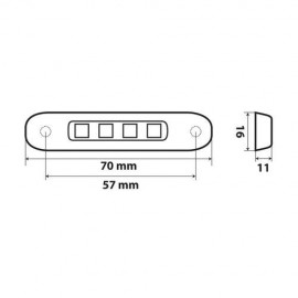 ΦΩΣ ΟΓΚΟΥ ΦΟΡΤΗΓΟΥ 4LED ΚΟΚΚΙΝΟ 12/24V 70x16x11mm ΑΔΙΑΒΡΟΧΟ 1ΤΕΜ. Φώτα Ογκου americat.gr