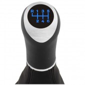 ΠΟΜΟΛΟ ΤΑΧΥΤΗΤΩΝ ΜΕ ΕΝΔΕΙΞΗ 6 ΤΑΧΥΤΗΤΩΝ ΜΠΛΕ LED ΜΕ ΜΑΥΡΗ ΦΟΥΣΚΑ ΤΑΧΥΤΗΤΩΝ ΓΙΑ OPEL CORSA D / ADAM - 1 τεμ. Μαρκέ Πόμολα Φούσκες Ταχυτήτων americat.gr