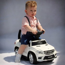ΠΑΙΔΙΚΟ ΑΥΤΟΚΙΝΗΤΟ PUSH-CAR ΜΕ ΧΕΡΟΥΛΙ ΤΥΠΟΥ MERCEDES GL63 ΜΟΝΟΘΕΣΙΟ ΛΕΥΚΟ RACE AXION - 1 TEM. ATV's americat.gr