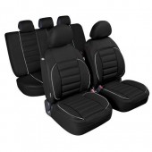 Καλύμματα Καθισμάτων DE-LUXE SPORT EDITION Υφασμα JACQUARD Σετ 4τεμ. Μαύρο Ολοκληρωμένα σετ Καλυμμάτων americat.gr