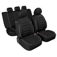Καλύμματα Καθισμάτων DE-LUXE SPORT EDITION Υφασμα JACQUARD Σετ 4τεμ. Μαύρο Ολοκληρωμένα σετ Καλυμμάτων americat.gr