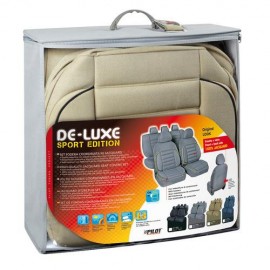 Καλύμματα Καθισμάτων DE-LUXE SPORT EDITION Υφασμα JACQUARD Σετ 4τεμ. Μπεζ Ολοκληρωμένα σετ Καλυμμάτων americat.gr